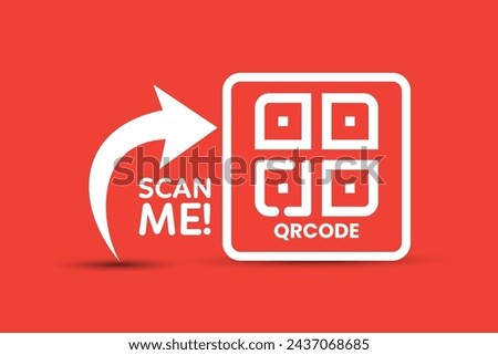 QR code scan icon. Scan me frame. QR code scan for smartphone. QR code for mobile app, payment and identification. Eps10 vector illustration.