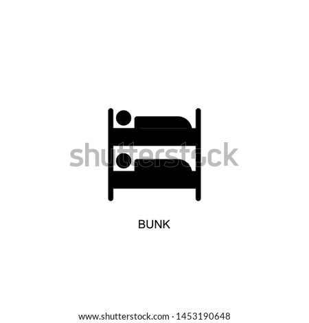 bunk icon vector black design