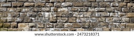 Similar – Foto Bild alte steinige Mauer mit Flechten