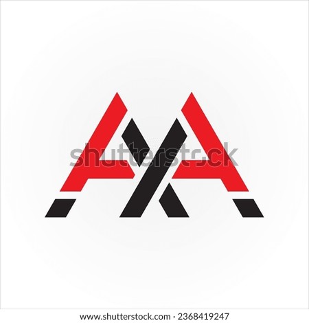 Initial Letters AXA Logo Design Vector Template.