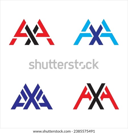 Initial Letters AXA Logo Design Vector Template.