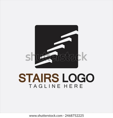 Stairs icon logo design vector illustration template