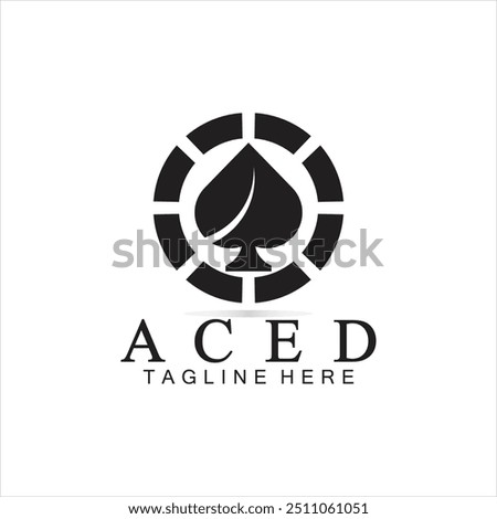 Ace Logo Design for Casino Poker Business, Gamble, Card Game, Speculate, etc-vector