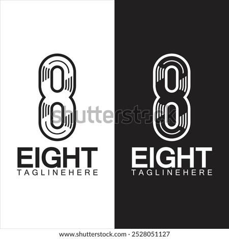 Number 8 logo vector icon design template elements