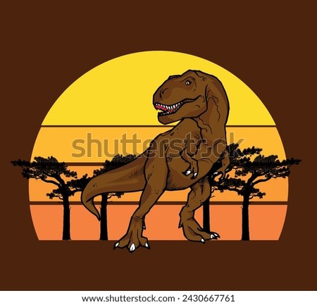 Dinosaur Jurassic Park Design Vector