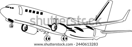 Airline Commercial Flight Illustration Vector