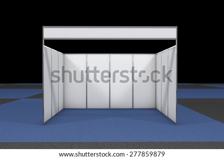 a render of an indoor cubicle on carpet