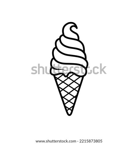 Ice cream. Ice cream outline icons. Ice cream sign. Ice cream icon vector design illustration on white background.