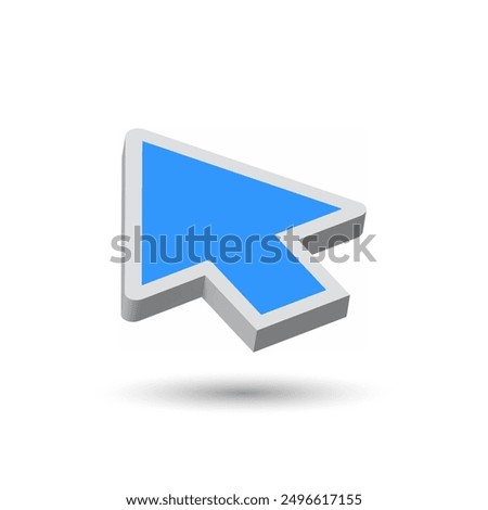 3d Realistic Mouse cursor vector illustration. 3d Cursor click icons. Arrow icon simple sign.