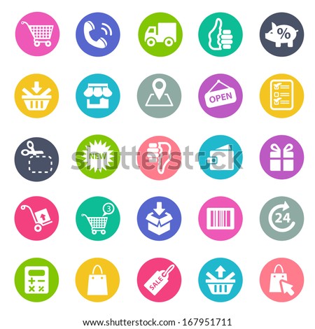 Shopping icon set