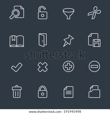 Document icon set