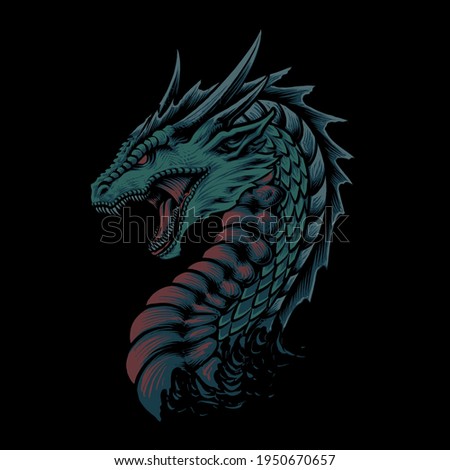 Scary Dragon Drawing | Free download on ClipArtMag