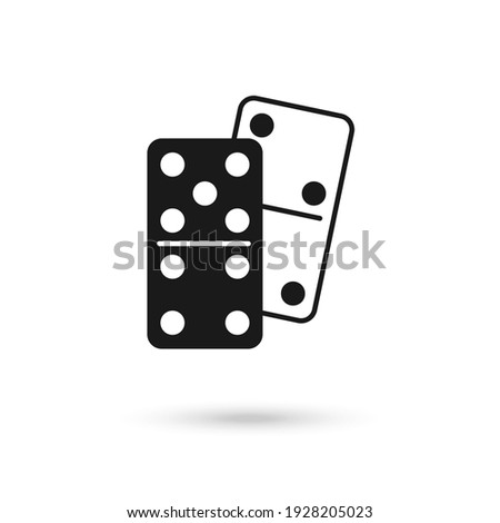 Two Domino dice vector icon. Flat sign for mobile concept and web design. Dominoes game icon.