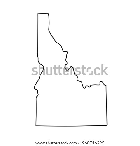 Idaho map on white background