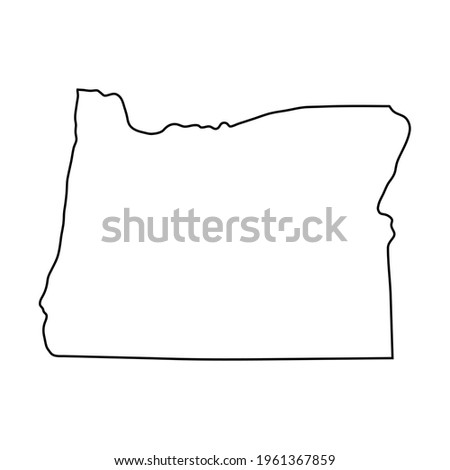 Oregon map on white background