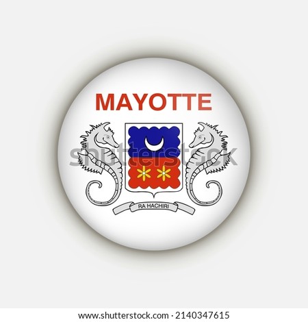 Country Mayotte. Mayotte flag. Vector illustration.