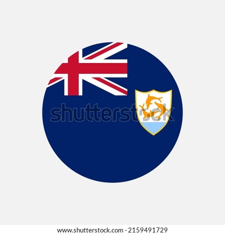 Country Anguilla. Anguilla flag. Vector illustration.