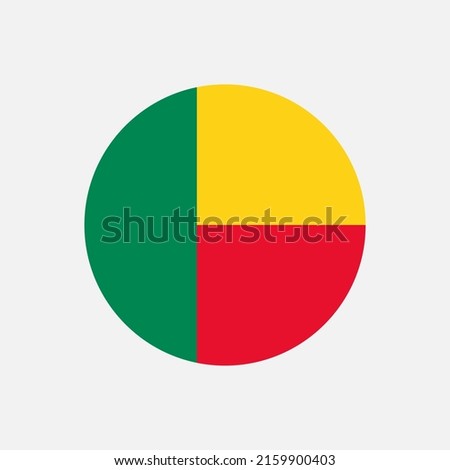 Country Benin. Benin flag. Vector illustration.