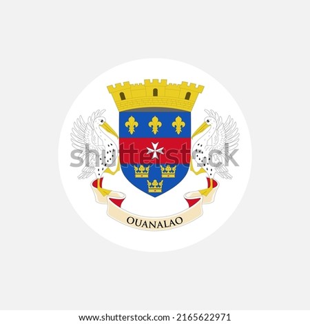 Country Saint Barthelemy. Saint Barthelemy flag. Vector illustration.