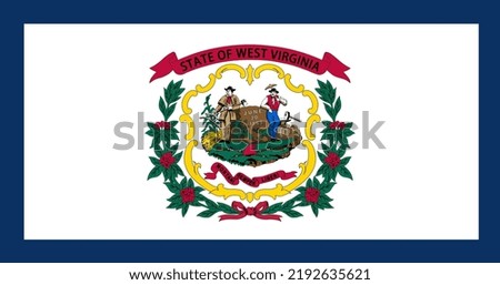 West Virginia state flag. Vector illustration.