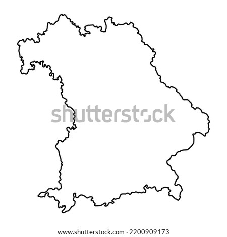 Bavaria state map. Vector illustration.