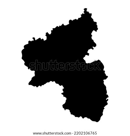 Rhineland Palatinate state map. Vector illustration.