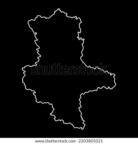 Saxony Anhalt state map. Vector illustration.