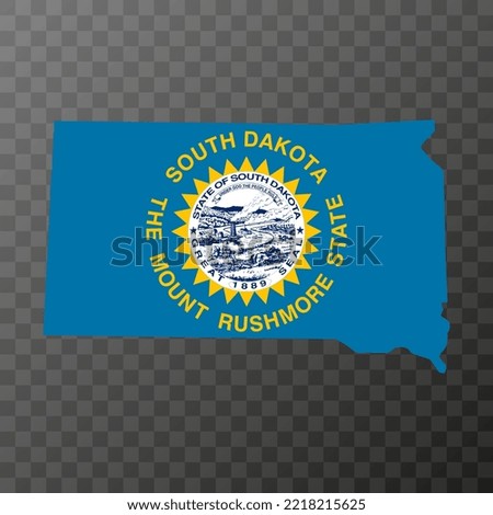 South Dakota state flag. Vector illustration.