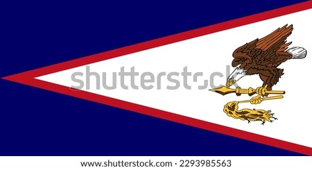 American Samoa flag, official colors and proportion. Vector illustration.
