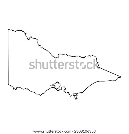 Victoria State Map, state of Australia. Vector Illustration.
