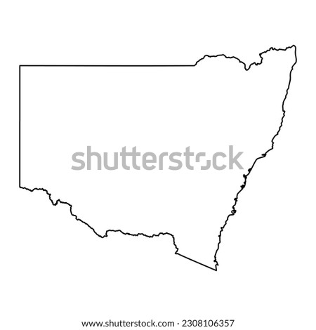 New South Wales Map, state of Australia. Vector Illustration.