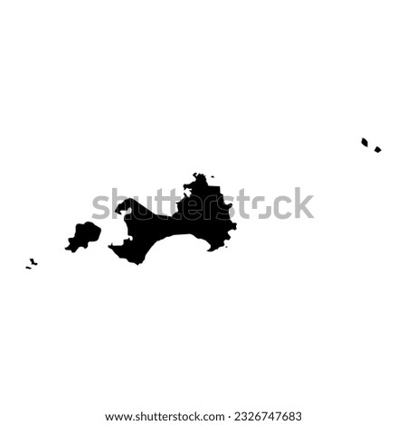 Kinmen county map, county of the Republic of China, Taiwan. Vector illustration.