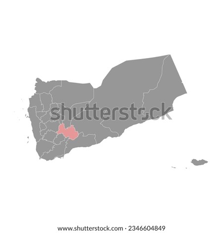 Al Bayda governorate, administrative division of the country of Yemen. Vector illustration.