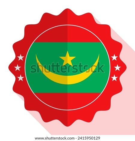 Mauritania quality emblem, label, sign, button. Vector illustration.