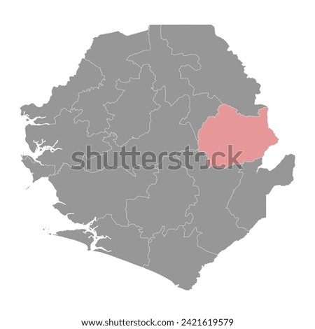 Kono District map, administrative division of Sierra Leone. Vector illustration.