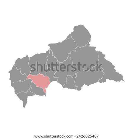 Ombella Mpoko prefecture map, administrative division of Central African Republic.