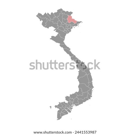 Lang Son province map, administrative division of Vietnam. Vector illustration.