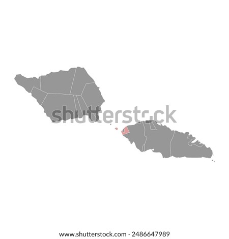 Aiga i le Tai district map, administrative division of Samoa. Vector illustration.