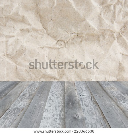 Old wood and paper Walls and floors
