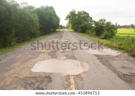 Image result for Dirt Road with pot holes