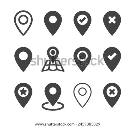 Destination icon. Flat vector illustration. White background. 