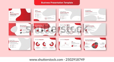 Creative business presentation slides template design. Use for modern presentation background, brochure design, website slider, landing page, annual report, company profile