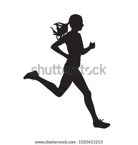 Download Silhouette Woman Running At Getdrawings Free Download