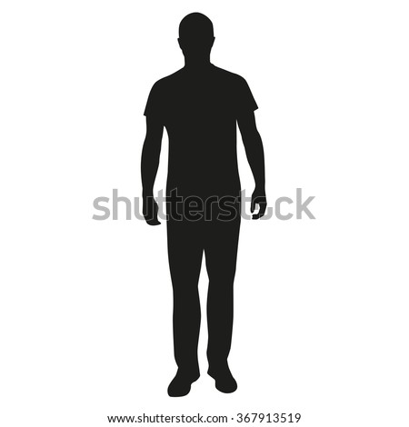 Man standing silhouette, people