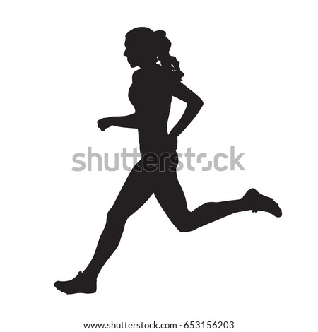 Download Woman Running Silhouette At Getdrawings Free Download