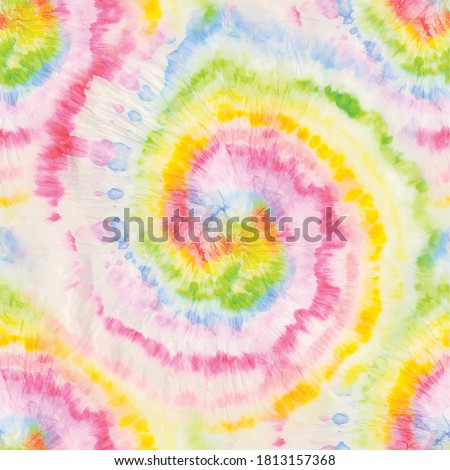 Rainbow Tie Dye Swirl. Psychedelic Tie Dye. Seamless Hippie Background.  Rainbow Vector Dyed Repeat. Colorful Tie Dye Pattern. Multi Swirl Tie Dye. Rainbow Circle Hippie Peace. Rainbow Vector Spiral