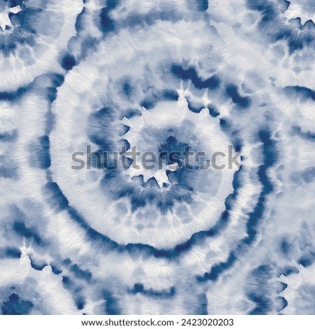 Round Tie Dye Shirt. Blue Swirl Pattern. Seamless Pastel Repeat. Tie Dye Print Swirl. Spiral Seamless Tie Dye. Circle Print. Dirty Abstract Grunge. Navy Circle Repeat. Vector Navy Background.