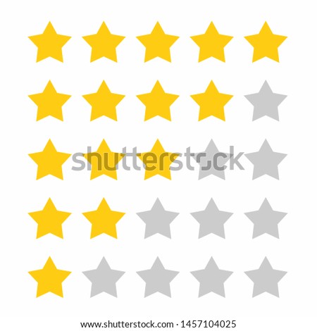 Classification Stars Rating Rate Score -  Badge Flat Colors Design Icon - Award Reward Recommended Review Film Movie TV show