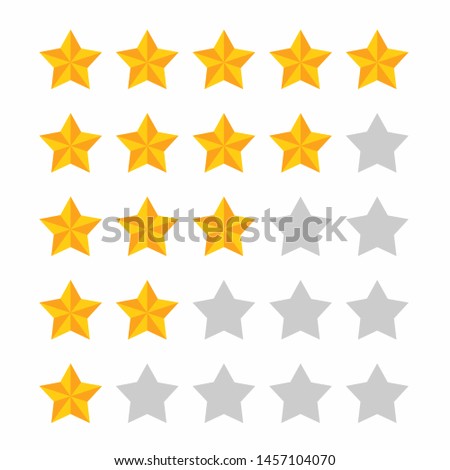 Classification Stars Rating Rate Score -  Badge Flat Colors Design Icon - Award Reward Recommended Review Film Movie TV show