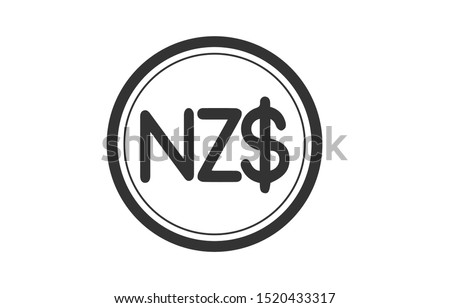 Vector illustration of a new zealand dollar currency icon